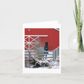 Tarjeta Festiva Fresian en la nieve