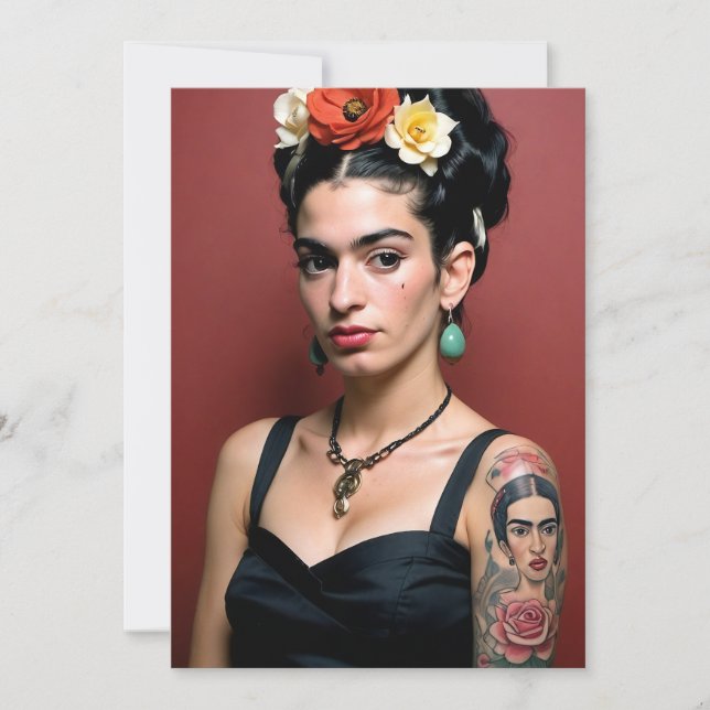 Tarjeta Festiva Frida Kahlo (Anverso)