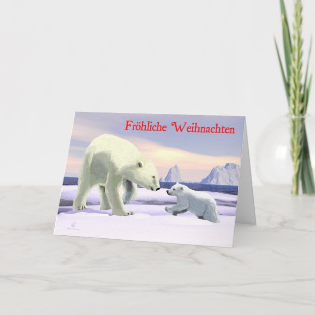 Tarjeta Festiva Froehliche Weihnachten - Mama Nose Best (Anverso)