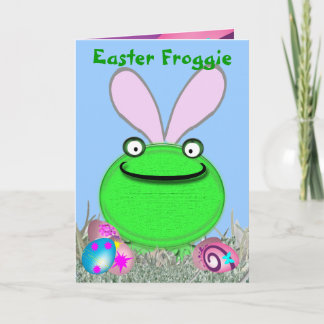 Tarjeta Festiva Froggie de Pascua