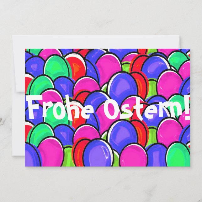 Tarjeta Festiva Frohe Ostern! (Anverso)