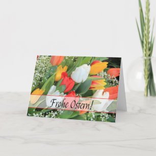 Tarjeta Festiva Frohe Ostern German Feliz Pascua