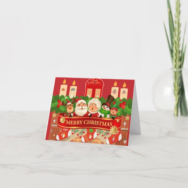 Tarjeta Festiva Frohe Weihnachten  (Anverso)