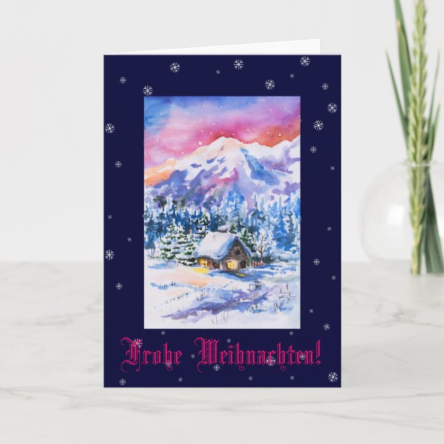 Tarjeta Festiva ¡Frohe Weihnachten! (Anverso)