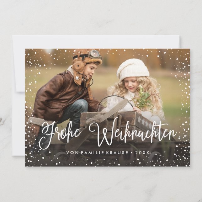 Tarjeta Festiva Frohe Weihnachten el | Weihnachtskarte (Anverso)