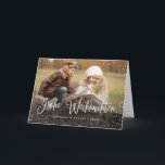 Tarjeta Festiva Frohe Weihnachten | Weihnachtskarte<br><div class="desc">Weihnachtskarte mit Foto und Schnee Design</div>