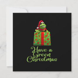 TARJETA FESTIVA FRONTERAS, TENGAN NAVIDADES VERDES, NAVIDADES FROG