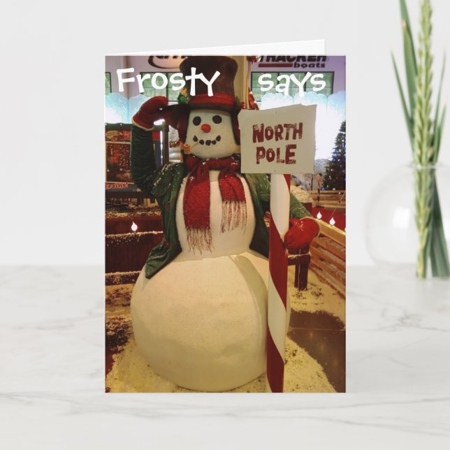TARJETA FESTIVA FROSTY DICE FERRY CHRISTMAS (Anverso)