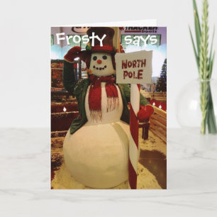 TARJETA FESTIVA FROSTY DICE FERRY CHRISTMAS