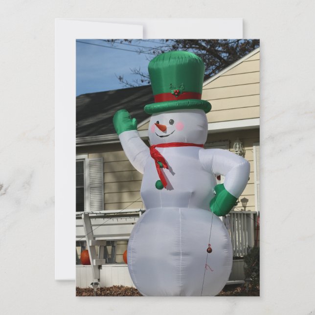 Tarjeta Festiva Frosty Disco (Anverso)