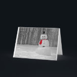 Tarjeta Festiva Frosty el hombre de nieve<br><div class="desc">Una gran captura de la escarcha del muñeco de nieve para usar como tarjeta de saludo.</div>