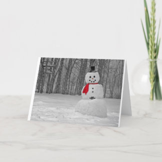 Tarjeta Festiva Frosty el hombre de nieve