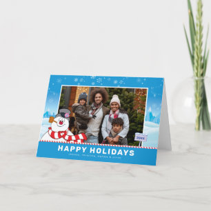Tarjeta Festiva Frosty El Muñeco de Nieve   Felices Fiestas Foto F