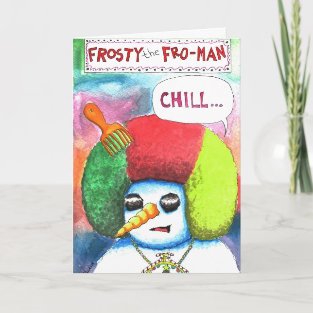 Tarjeta Festiva Frosty el novio (Anverso)