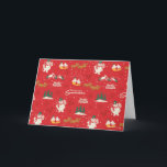 Tarjeta Festiva Frosty - El patrón favorito de hombres de nieve de<br><div class="desc">Frosty el hombre de nieve | Echa un vistazo a este patrón de Navidades rojos con Frosty the Snowman - ¡El muñeco de nieve favorito de todos!</div>