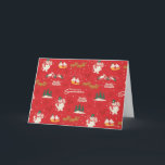 Tarjeta Festiva Frosty - El patrón favorito de hombres de nieve de<br><div class="desc">Frosty el hombre de nieve | Echa un vistazo a este patrón de Navidades rojos con Frosty the Snowman - ¡El muñeco de nieve favorito de todos!</div>