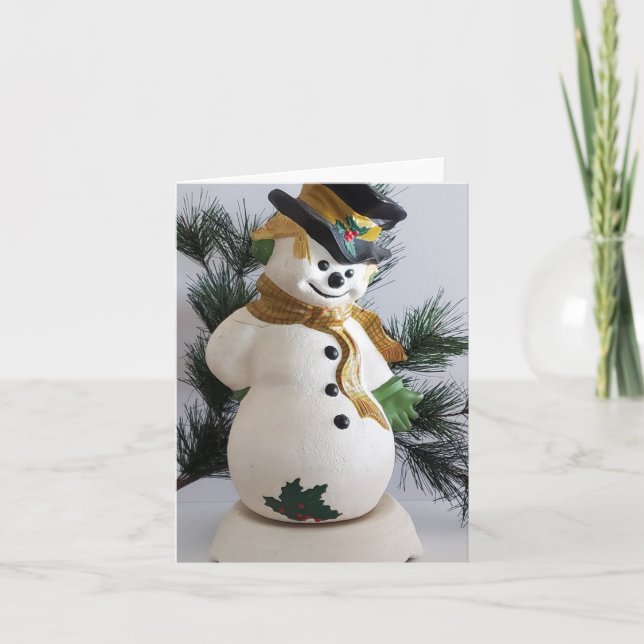 Tarjeta Festiva Frosty Holiday Card (Anverso)