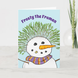 Tarjeta Festiva Frosty los Navidades graciosos de Froman