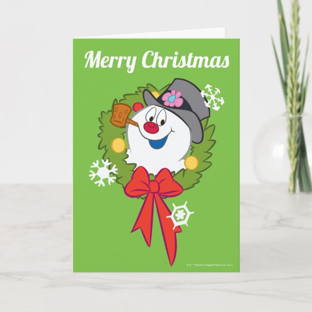 Tarjeta Festiva Frosty the Snowman™ | Esguince de Escarcha (Anverso)