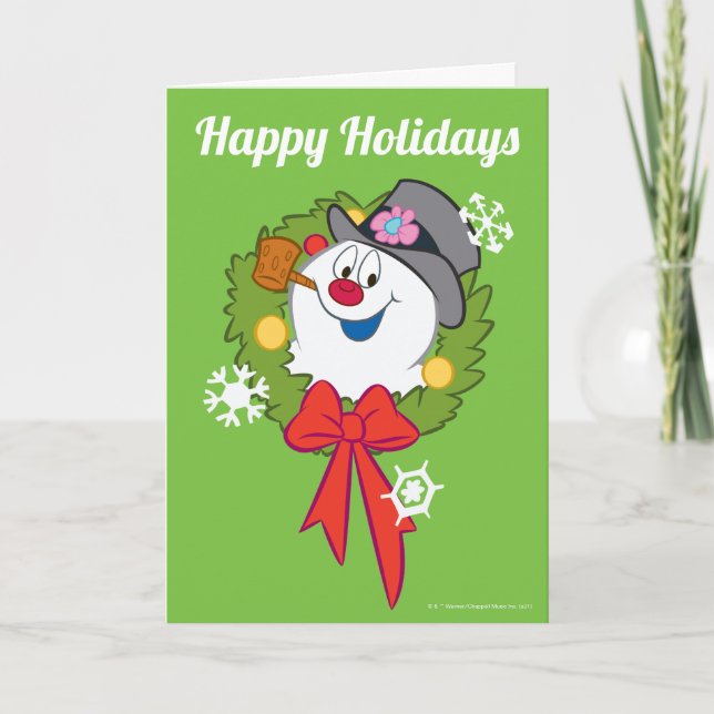 Tarjeta Festiva Frosty the Snowman™ | Esguince de Escarcha (Anverso)