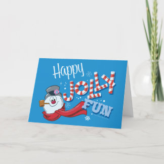 Tarjeta Festiva Frosty the Snowman™ | Happy Jolly Fun