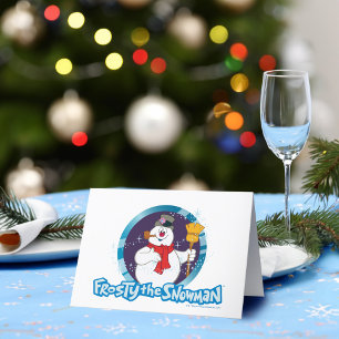 Tarjeta Festiva Frosty the Snowman™   Retrato escarchado mágico