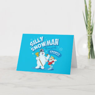 Tarjeta Festiva Frosty the Snowman™   "Silly Snowman"