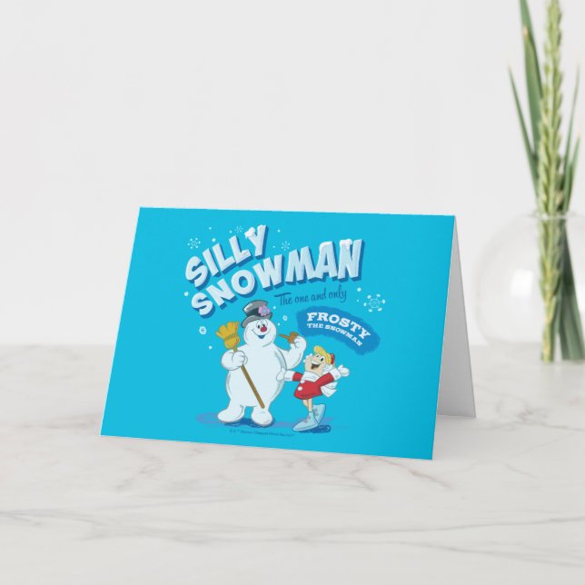 Tarjeta Festiva Frosty the Snowman™ | "Silly Snowman" (Anverso)