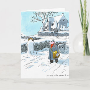 Tarjeta Festiva Frosty toma la gota