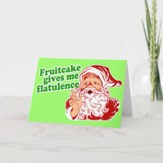 Tarjeta Festiva Fruitakes hace Santa Fart