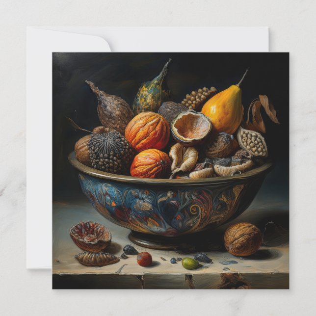 Tarjeta Festiva Fruta podrida de IA (Anverso)