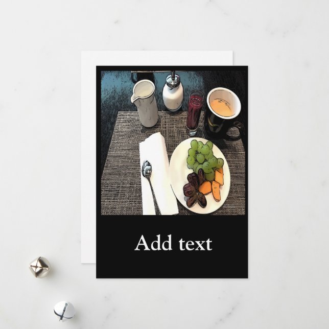 Tarjeta Festiva Fruta y café (Anverso/Reverso In Situ)