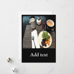 Tarjeta Festiva Fruta y café