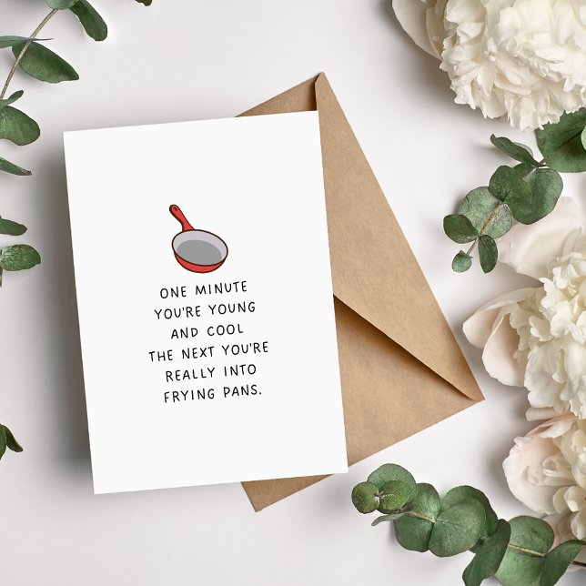 Tarjeta Festiva Frying Pan Funny Birday Card (Subido por el creador)