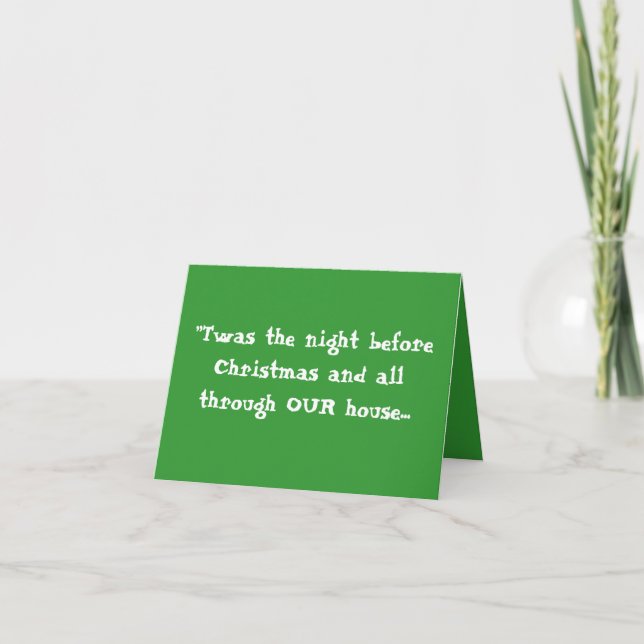 Tarjeta Festiva "Fue la noche anterior a los Navidades... - Person (Anverso)