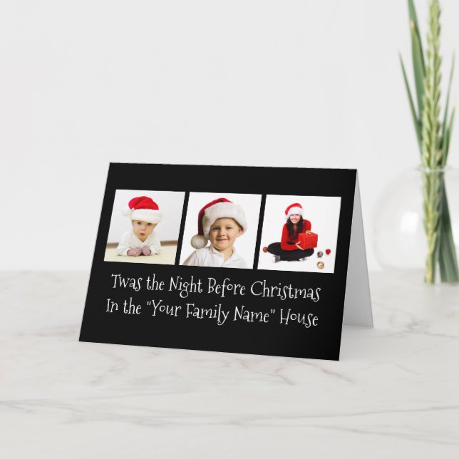 Tarjeta Festiva Fue la noche antes de los Navidades (Anverso)