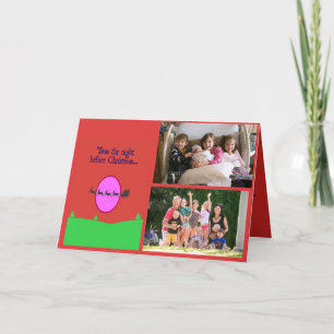 Tarjeta Festiva Fue la noche antes de los Navidades 2 fotos