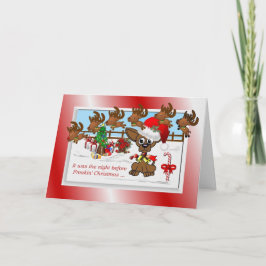 Tarjeta Festiva Fue La Noche Antes De Los Navidades Freakin