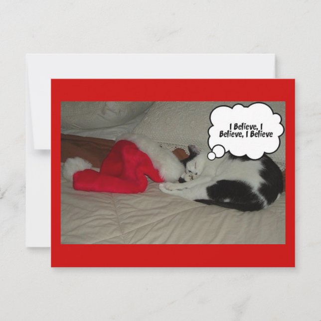 Tarjeta Festiva Fue la noche antes de que los Navidades Kitten (Anverso)