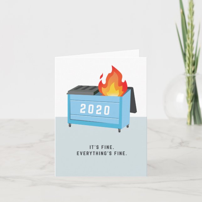 Tarjeta Festiva Fuego de basureros de 2020 (Anverso)