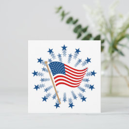 Tarjeta Festiva Fuegos artificiales de la bandera estadounidense S