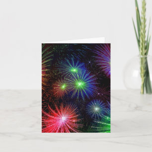 Tarjeta Festiva Fuegos artificiales del deslumbramiento