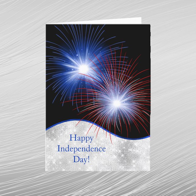 Tarjeta Festiva Fuegos artificiales del Día de la Independencia (Subido por el creador)