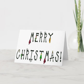Tarjeta Festiva Fuente de decoración navideña de merry