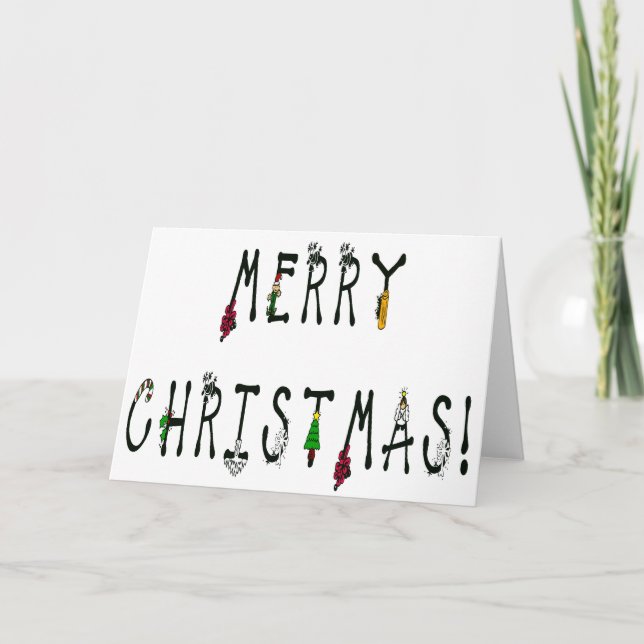 Tarjeta Festiva Fuente de decoración navideña de merry (Anverso)