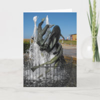 Fuente de natación con delfines