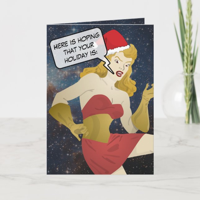 Tarjeta Festiva Fuera de este mundo (Anverso)