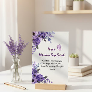 Tarjeta Festiva Fuerte Día de la Mujer Reina Jefa Inspiradora 