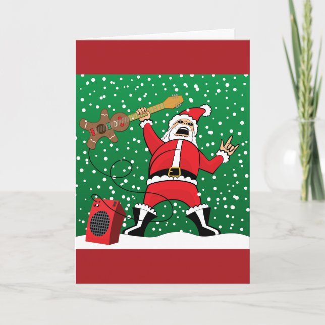 Tarjeta Festiva Fuerte Santa Metalizado (Anverso)