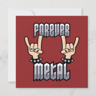 Tarjeta Festiva Fuerte y Metalizado Rótulos de la mano del diablo